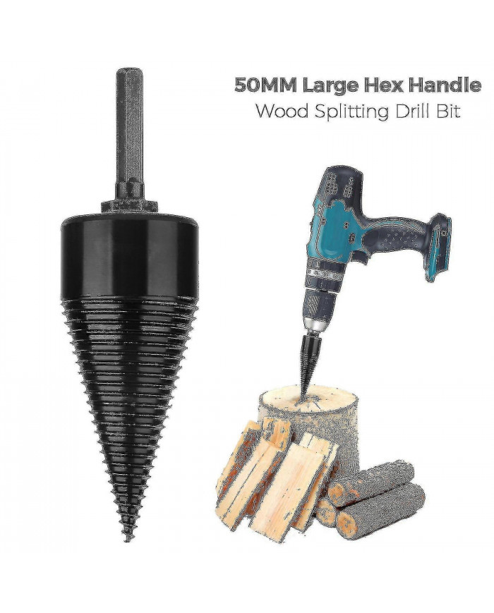Industriel Bois Foret Foret Bois Cône Hex Shank Bois Log Splitter Vis Fendage 32mm A