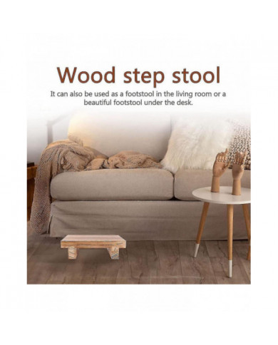 Tabouret en bois pour adultes, tabouret de lit pour lits hauts, cuisine, salle de bain, placard, grande étape en bois s