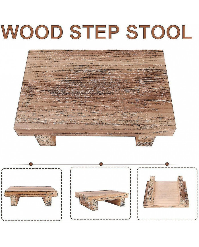 Tabouret en bois pour adultes, tabouret de lit pour lits hauts, cuisine, salle de bain, placard, grande étape en bois s