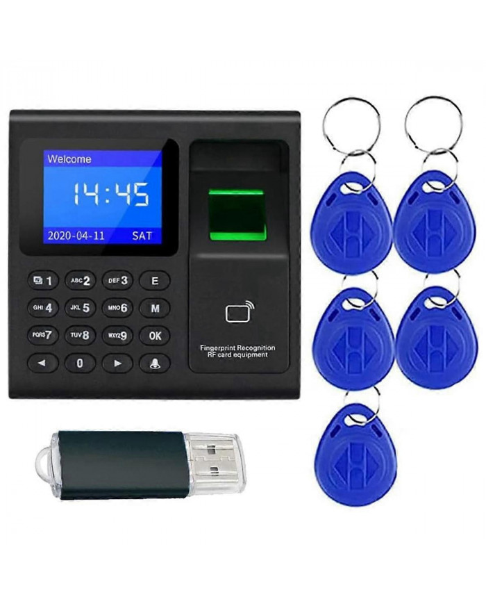 Horloge de mot de passe d’empreinte digitale de machine de pointage pour l’employé avec balayage du doigt, RFID et [...]