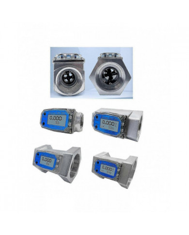 Débitmètre 1/2 / 2.5 / 3in Capteur de débit liquide Compteur électronique à turbine - Débitmètre