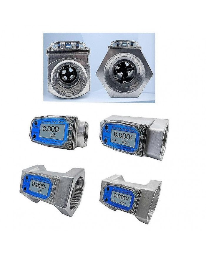 Débitmètre 1/2 / 2.5 / 3in Capteur de débit liquide Compteur électronique à turbine - Débitmètre