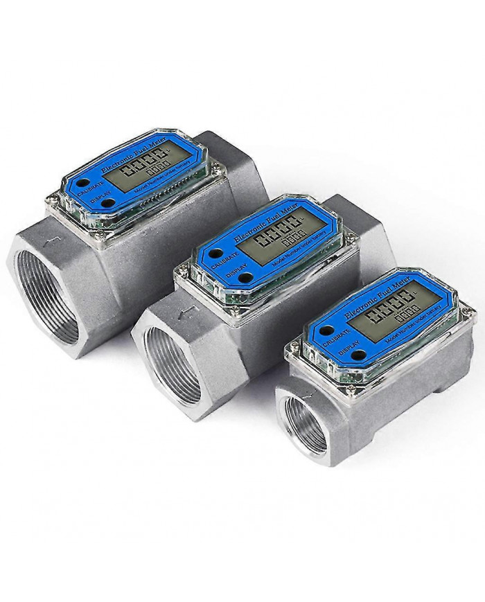 Débitmètre 1/2 / 2.5 / 3in Capteur de débit liquide Compteur électronique à turbine - Débitmètre