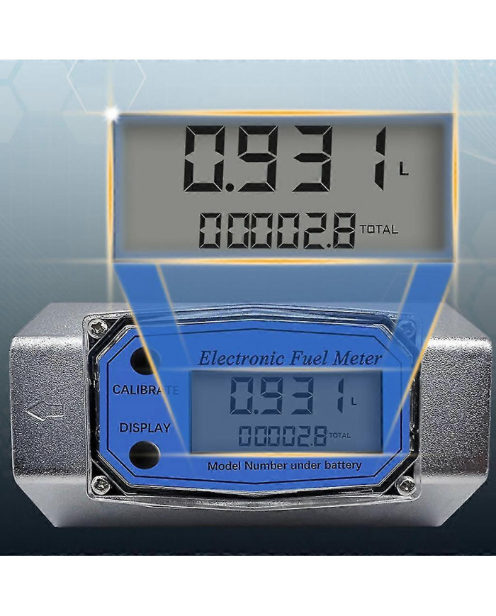 Débitmètre 1/2 / 2.5 / 3in Capteur de débit liquide Compteur électronique à turbine - Débitmètre