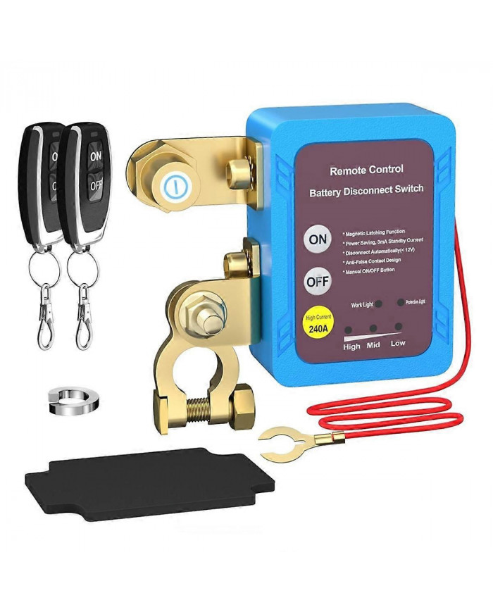 Interrupteur de déconnexion de batterie à distance 12V 240A, interrupteur de mise hors tension automatique Voiture [...]