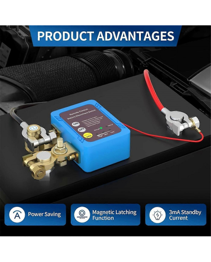 Interrupteur de déconnexion de batterie à distance 12V 240A, interrupteur de mise hors tension automatique Voiture [...]