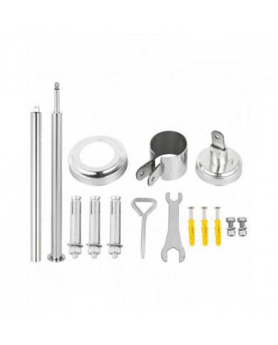 Rampe d’escalier extérieure Pas de main courante Rail en acier inoxydable 2 Étape 80x90cm Mur