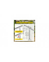 Rampe d’escalier extérieure Pas de main courante Rail en acier inoxydable 2 Étape 80x90cm Mur