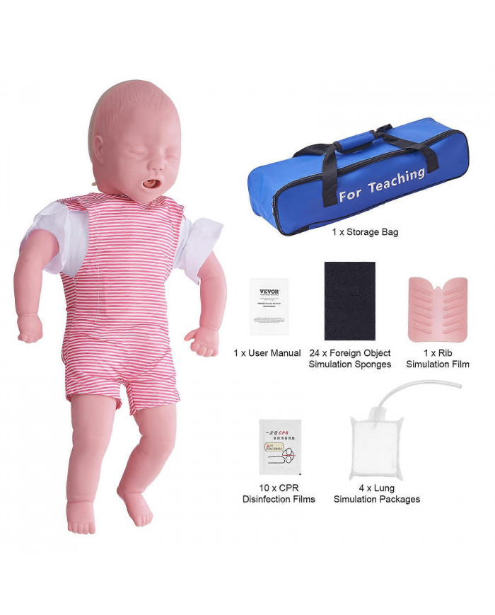 Mannequin de formation en RCR pour nourrissons, manœuvre de Heimlich et pratique de la réanimation [...]