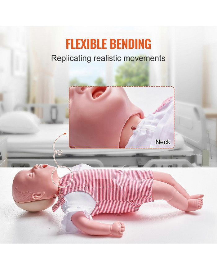 Mannequin de formation en RCR pour nourrissons, manœuvre de Heimlich et pratique de la réanimation [...]