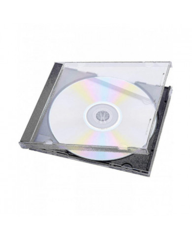 Boîtier CD transparent standard de 25 paquets avec plateau noir assemblé