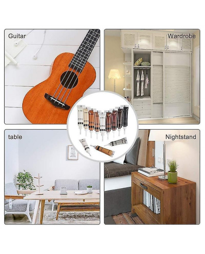 12PCS Kit De Réparation De Bois De Bouche-Pores Restaurer Meubles En Bois Retouche Outil Ensemble Marqueur Stylo [...]