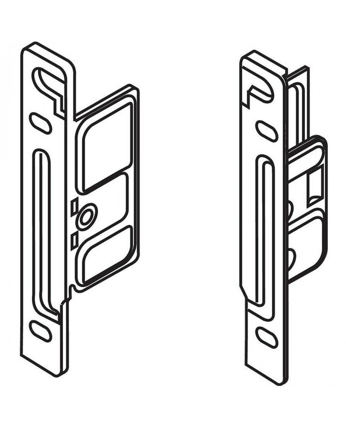Blum Zsf.1700 Metabox Supports de fixation avant de tiroir (paire)