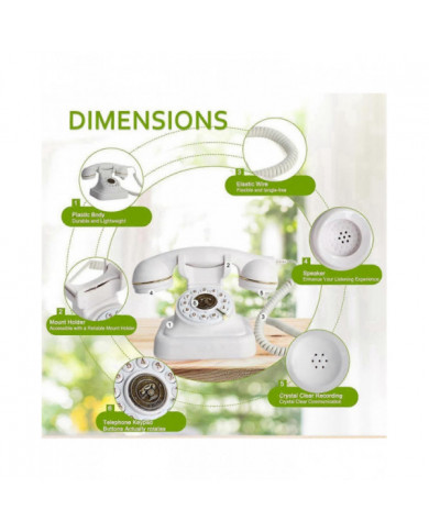 Audio Livre d’Or Téléphone Rétro Style Rotatif Antique Audio Livre d’Or Téléphone Message Message Voix [...]