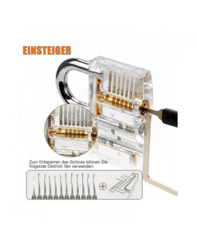 Serrurier Formation Lock Set 30pcs Serrure transparente pour Lockpick Practice Pour débutant