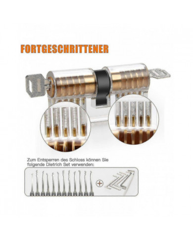 Serrurier Formation Lock Set 30pcs Serrure transparente pour Lockpick Practice Pour débutant