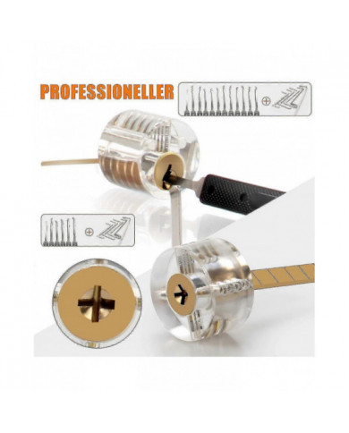 Serrurier Formation Lock Set 30pcs Serrure transparente pour Lockpick Practice Pour débutant