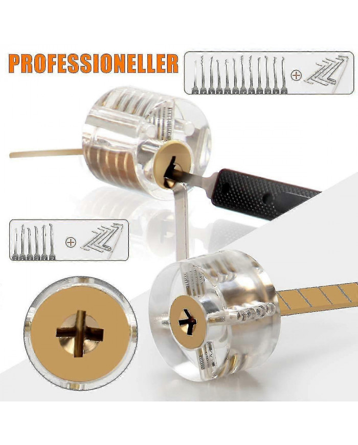 Serrurier Formation Lock Set 30pcs Serrure transparente pour Lockpick Practice Pour débutant