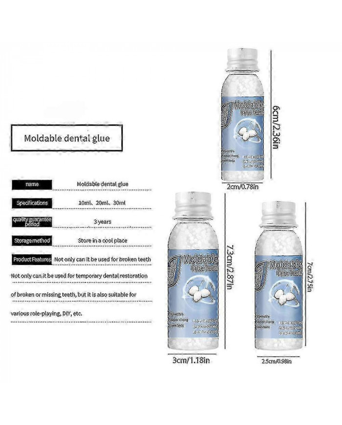 Kit de réparation dentaire temporaire Obturation dentaire Obturations perdues Bouchons de réparation Fausses dents