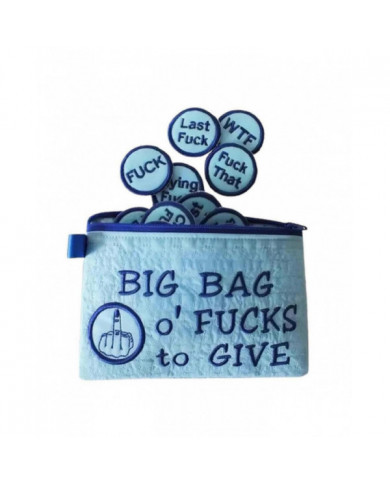 grand sac de f-cks à donner pochette à fermeture éclair drôle nouveauté sac de rangement portable grand cadeau gag