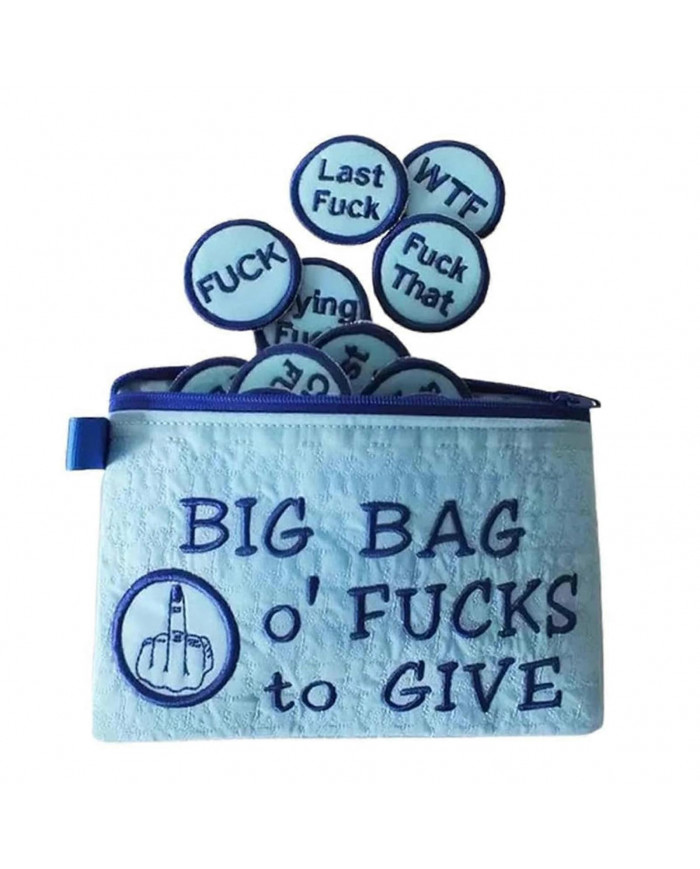 grand sac de f-cks à donner pochette à fermeture éclair drôle nouveauté sac de rangement portable grand cadeau gag