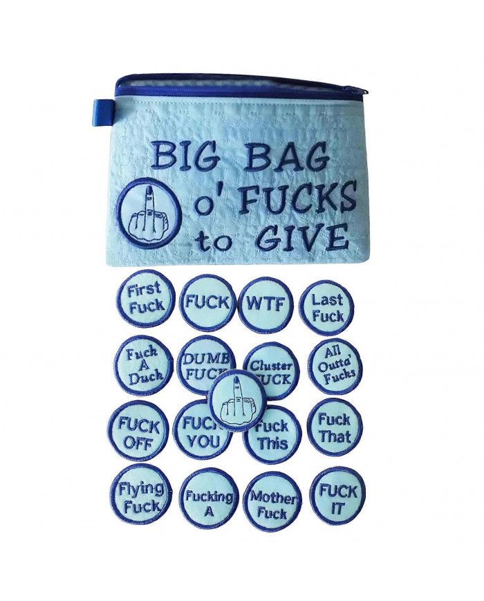 grand sac de f-cks à donner pochette à fermeture éclair drôle nouveauté sac de rangement portable grand cadeau gag