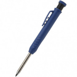 2 Pieces Solid Carpenter Pencil with 14 Refill,Long Nosed Deep Hole with Built-in Sharpener for Woo