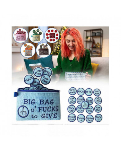 grand sac de f-cks à donner pochette à fermeture éclair drôle nouveauté sac de rangement portable grand cadeau gag