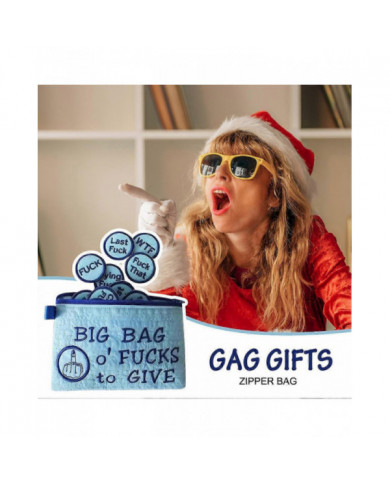 grand sac de f-cks à donner pochette à fermeture éclair drôle nouveauté sac de rangement portable grand cadeau gag