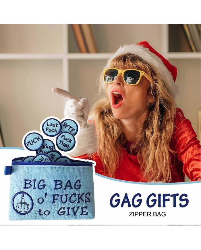 grand sac de f-cks à donner pochette à fermeture éclair drôle nouveauté sac de rangement portable grand cadeau gag