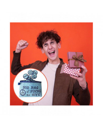 grand sac de f-cks à donner pochette à fermeture éclair drôle nouveauté sac de rangement portable grand cadeau gag