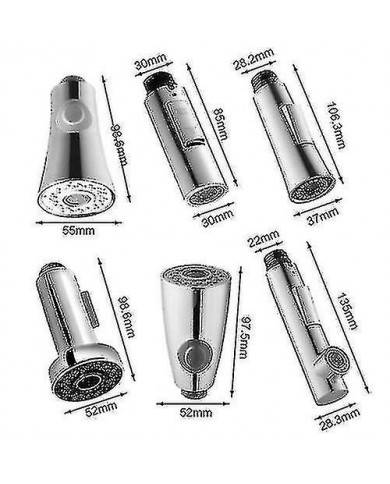 Remplacement de rechange Cuisine Mixer Robinet Robinet Pull Out Spray Pomme de douche Réglage