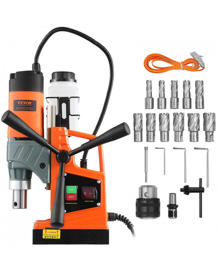 Perceuse magnétique 1450W 12500N Perceuse à colonne magnétique portable 850 tr / min, équipée de 11 forets de [...]