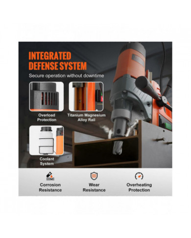 Perceuse magnétique 1450W 12500N Perceuse à colonne magnétique portable 850 tr / min, équipée de 11 forets de [...]