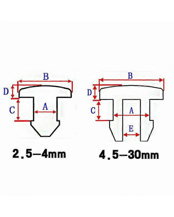 Bouchon de trou encliquetable en caoutchouc de silicone 2,5 mm ~ 30 mm Noir Embouts d’obturation Tube Tuyau