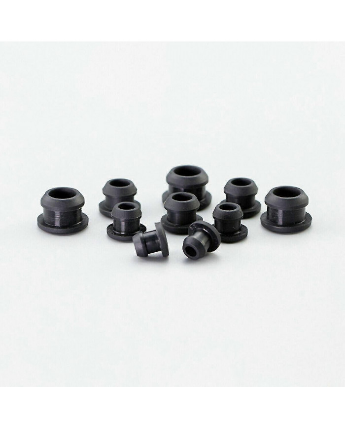 Bouchon de trou encliquetable en caoutchouc de silicone 2,5 mm ~ 30 mm Noir Embouts d’obturation Tube Tuyau