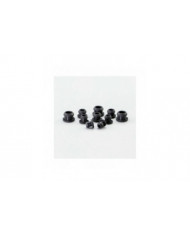 Bouchon de trou encliquetable en caoutchouc de silicone 2,5 mm ~ 30 mm Noir Embouts d’obturation Tube Tuyau