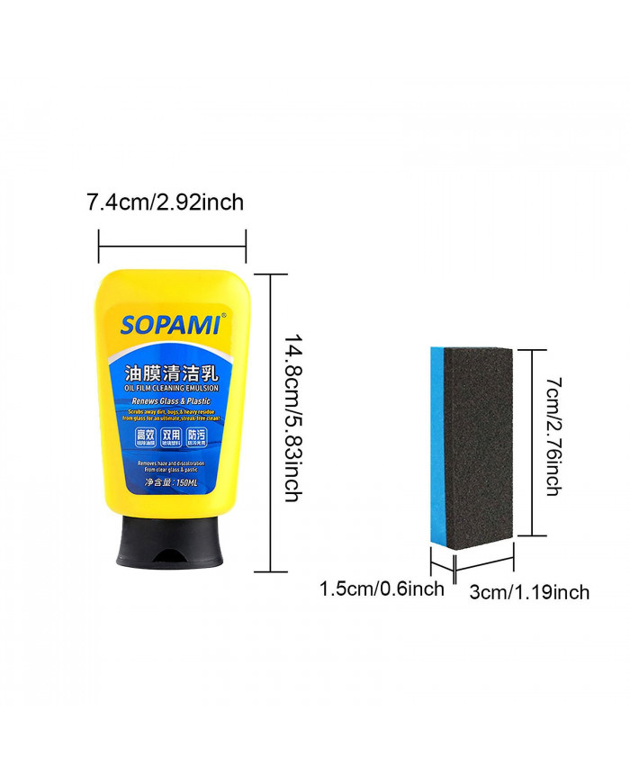 Multifunktionsrens Sopami Spray De Revêtement De Voiture, Sopami Film D’huile Émulsion Nettoyant Pour Vitres [...]