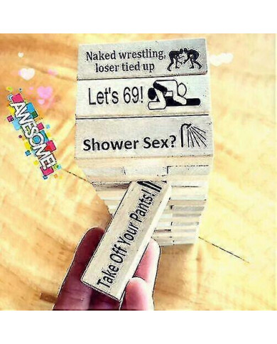 Super coquin Block Tower Jeu Activités de couple et idées de soirée de rendez-vous 48x Blocks-YuJia