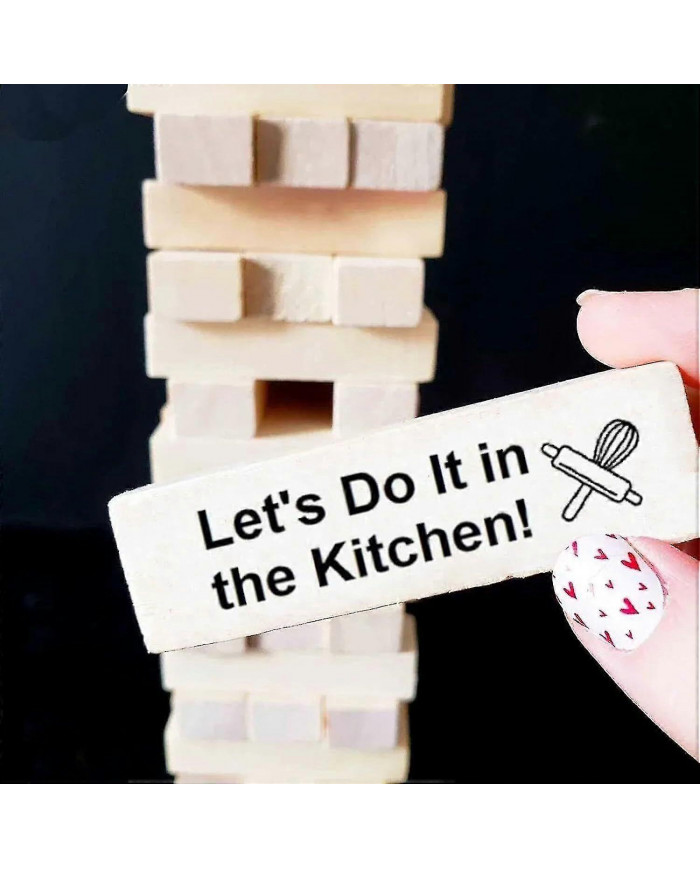 Super coquin Block Tower Jeu Activités de couple et idées de soirée de rendez-vous 48x Blocks-YuJia