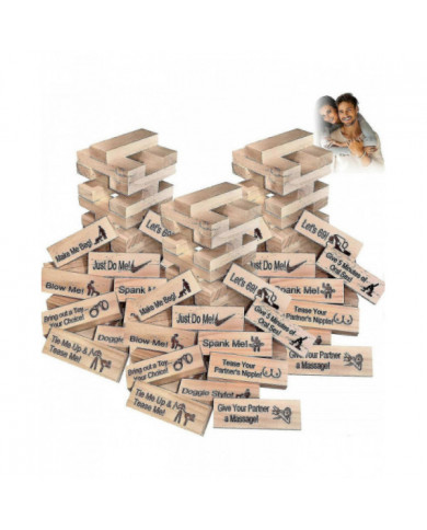 Super coquin Block Tower Jeu Activités de couple et idées de soirée de rendez-vous 48x Blocks-YuJia