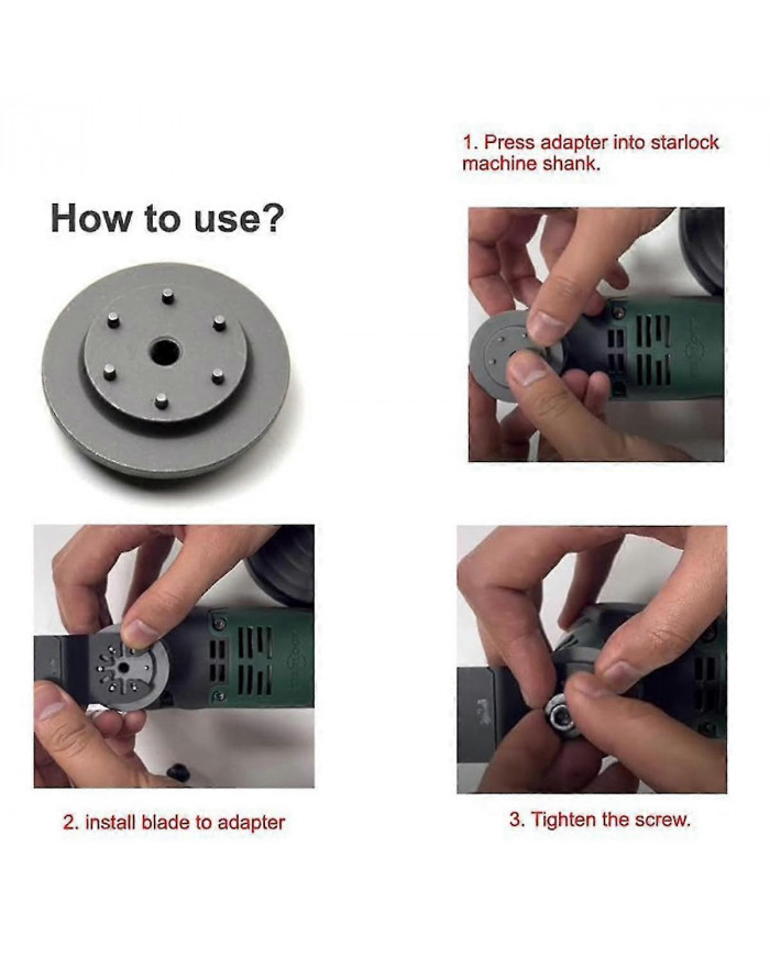 Adaptateur d’outil oscillant électrique, convertissez les lames d’outil oscillantes Starlock en adaptateur de lame [...]