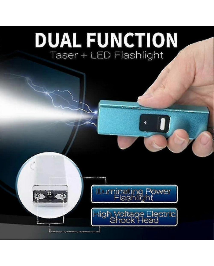 Mini lampe de poche d’autoprotection de choc électrique multifonctionnelle lampe de poche rétractable portable