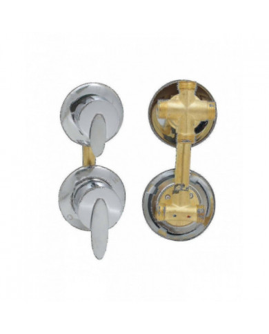 Robinet de douche à 4 voies Contrôle Robinets de salle de douche en laiton Mitigeur Cabine de douche Cabine-hao-in Stock