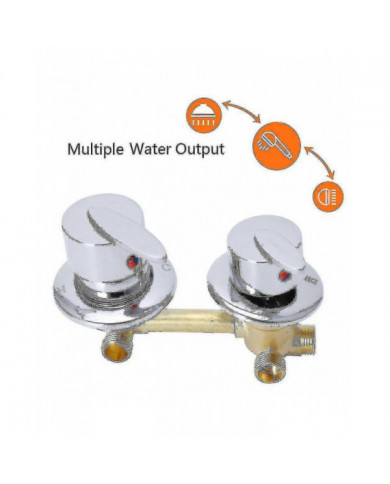 Robinet de douche à 4 voies Contrôle Robinets de salle de douche en laiton Mitigeur Cabine de douche Cabine-hao-in Stock