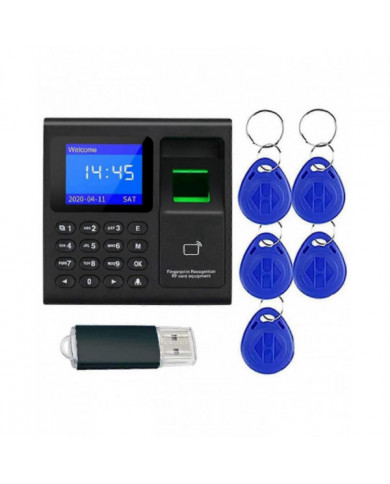 Horloge de mot de passe d’empreinte digitale de machine de pointage pour l’employé avec balayage du doigt, RFID et [...]