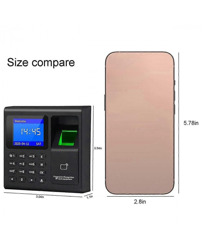 Horloge de mot de passe d’empreinte digitale de machine de pointage pour l’employé avec balayage du doigt, RFID et [...]