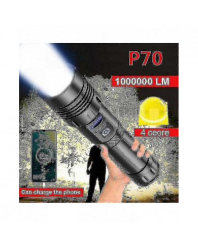1000000 Lumens Super Lumineux Led Tactique Lampe De Poche Rechargeable Led Lampe De Travail