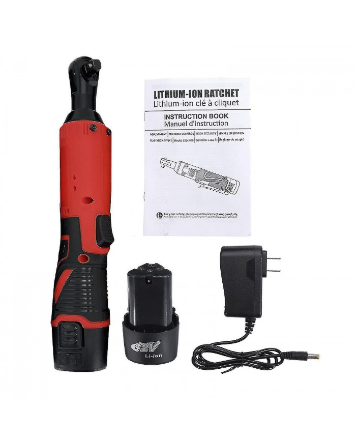 Outil de clé d'angle électrique sans fil 3/8' 12v 90 65nm cliquet droit