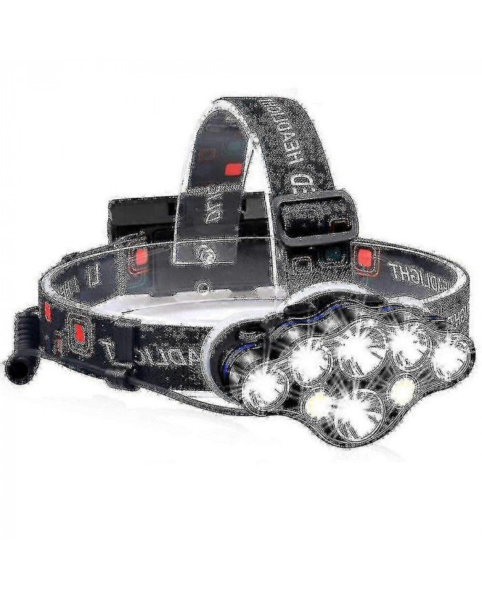 40000lm Lampe frontale puissante étanche - Lampe frontale rechargeable USB